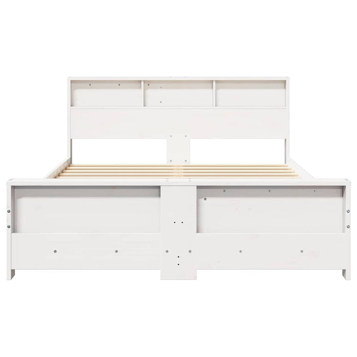 Cadru de pat cu headboard Alb 140 x 200 cm Lemn compozit - WALTI WALTI