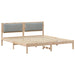 Cadru de pat Gri deschis 200 x 200 cm Lemn de pin masiv - WALTI WALTI