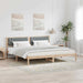 Cadru de pat cu headboard Gri deschis 200 x 200 cm țesătură - WALTI WALTI