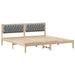 Cadru de pat cu headboard Gri deschis 200 x 200 cm țesătură - WALTI WALTI
