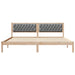Cadru de pat cu headboard Gri deschis 200 x 200 cm țesătură - WALTI WALTI