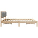 Cadru de pat cu headboard Gri deschis 200 x 200 cm țesătură - WALTI WALTI