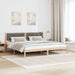 Cadru de pat cu headboard Gri închis 200 x 200 cm țesătură - WALTI WALTI
