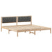 Cadru de pat cu headboard Gri închis 200 x 200 cm țesătură - WALTI WALTI