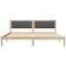Cadru de pat cu headboard Gri închis 200 x 200 cm țesătură - WALTI WALTI