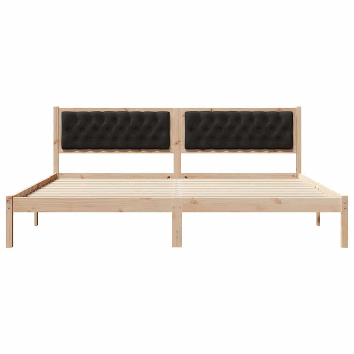 Cadru de pat cu headboard Negru 200 x 200 cm țesătură - WALTI WALTI