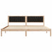 Cadru de pat cu headboard Negru 200 x 200 cm țesătură - WALTI WALTI
