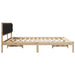 Cadru de pat cu headboard Negru 200 x 200 cm țesătură - WALTI WALTI