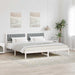 Cadru de pat cu headboard Gri deschis 200 x 200 cm țesătură - WALTI WALTI