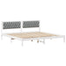 Cadru de pat cu headboard Gri deschis 200 x 200 cm țesătură - WALTI WALTI