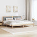 Cadru de pat Gri deschis 200 x 200 cm Lemn de pin masiv - WALTI WALTI