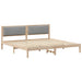 Cadru de pat Gri deschis 200 x 200 cm Lemn de pin masiv - WALTI WALTI