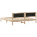 Cadru de pat Gri deschis 200 x 200 cm Lemn de pin masiv - WALTI WALTI