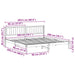 Cadru de pat Gri deschis 200 x 200 cm Lemn de pin masiv - WALTI WALTI