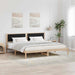 Cadru de pat cu headboard Negru 200 x 200 cm Lemn de pin masiv - WALTI WALTI