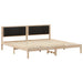 Cadru de pat cu headboard Negru 200 x 200 cm Lemn de pin masiv - WALTI WALTI