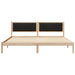 Cadru de pat cu headboard Negru 200 x 200 cm Lemn de pin masiv - WALTI WALTI