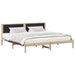 Cadru de pat cu headboard Negru 200 x 200 cm Lemn de pin masiv - WALTI WALTI