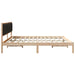 Cadru de pat cu headboard Negru 200 x 200 cm Lemn de pin masiv - WALTI WALTI