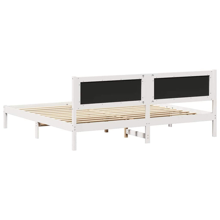 Cadru de pat Gri deschis 200 x 200 cm Lemn de pin masiv - WALTI WALTI