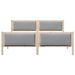 Cadru de pat cu headboard Gri deschis 200 x 200 cm țesătură - WALTI WALTI