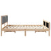Cadru de pat cu headboard Gri deschis 200 x 200 cm țesătură - WALTI WALTI