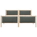 Cadru de pat cu headboard Gri închis 200 x 200 cm țesătură - WALTI WALTI