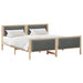 Cadru de pat cu headboard Gri închis 200 x 200 cm țesătură - WALTI WALTI