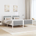 Cadru de pat cu headboard Gri deschis 200 x 200 cm țesătură - WALTI WALTI