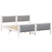 Cadru de pat cu headboard Gri deschis 200 x 200 cm țesătură - WALTI WALTI