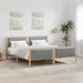 Cadru de pat cu headboard Gri deschis 180 x 200 cm țesătură - WALTI WALTI