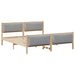 Cadru de pat cu headboard Gri deschis 180 x 200 cm țesătură - WALTI WALTI