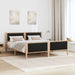 Cadru de pat cu headboard Negru 180 x 200 cm țesătură - WALTI WALTI
