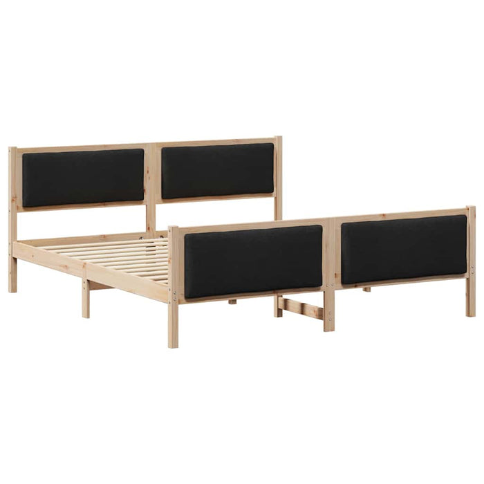 Cadru de pat cu headboard Negru 180 x 200 cm țesătură - WALTI WALTI