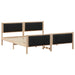 Cadru de pat cu headboard Negru 180 x 200 cm țesătură - WALTI WALTI