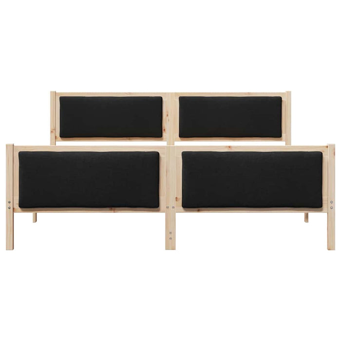 Cadru de pat cu headboard Negru 180 x 200 cm țesătură - WALTI WALTI