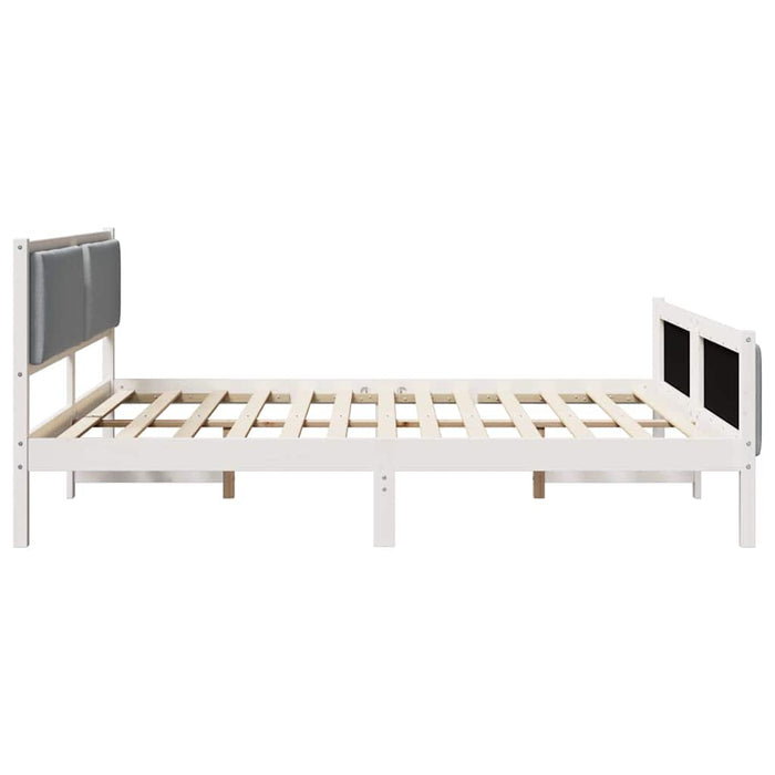 Cadru de pat cu headboard Gri deschis 180 x 200 cm țesătură - WALTI WALTI