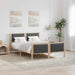 Cadru de pat cu headboard Gri închis 150 x 200 cm țesătură - WALTI WALTI
