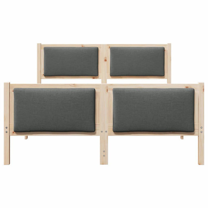 Cadru de pat cu headboard Gri închis 150 x 200 cm țesătură - WALTI WALTI