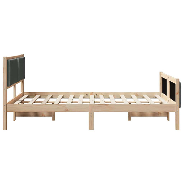 Cadru de pat cu headboard Gri închis 150 x 200 cm țesătură - WALTI WALTI