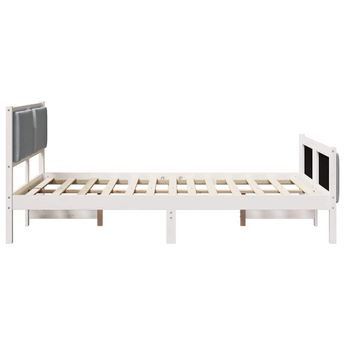 Cadru de pat cu headboard Gri deschis 150 x 200 cm țesătură - WALTI WALTI
