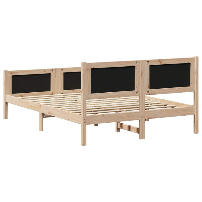 Cadru de pat cu headboard Gri deschis 140 x 200 cm țesătură - WALTI WALTI