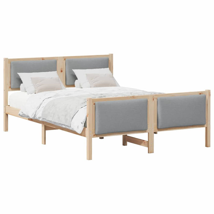 Cadru de pat cu headboard Gri deschis 140 x 200 cm țesătură - WALTI WALTI