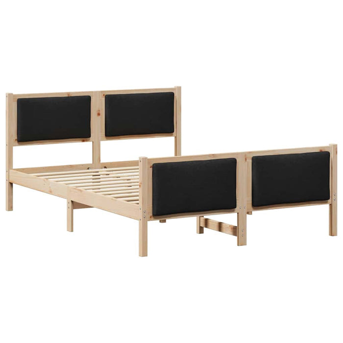 Cadru de pat cu headboard Negru 140 x 200 cm țesătură - WALTI WALTI