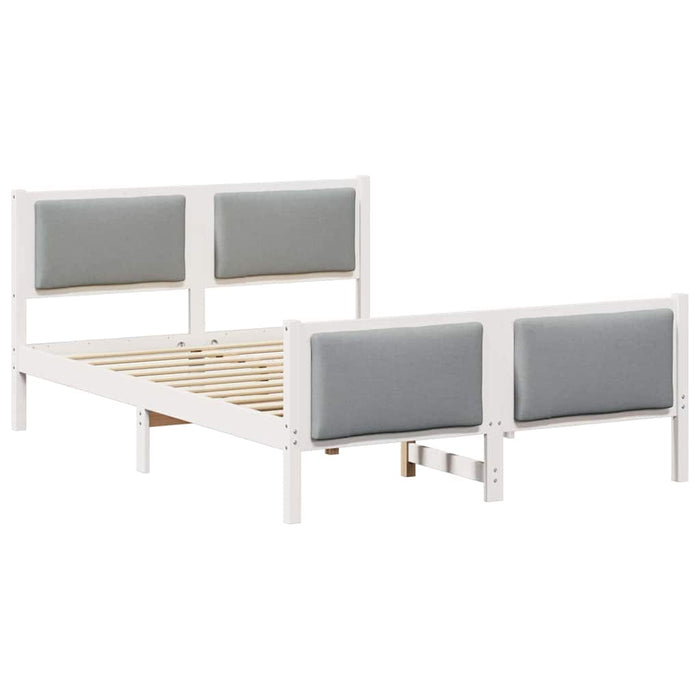 Cadru de pat cu headboard Gri deschis 140 x 200 cm țesătură - WALTI WALTI