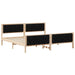 Cadru de pat cu headboard Negru 200 x 200 cm Lemn de pin masiv - WALTI WALTI