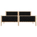 Cadru de pat cu headboard Negru 200 x 200 cm Lemn de pin masiv - WALTI WALTI