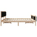 Cadru de pat cu headboard Negru 180 x 200 cm Lemn de pin masiv - WALTI WALTI