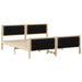 Cadru de pat cu headboard Negru 160 x 200 cm Lemn de pin masiv - WALTI WALTI