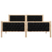 Cadru de pat cu headboard Negru 160 x 200 cm Lemn de pin masiv - WALTI WALTI